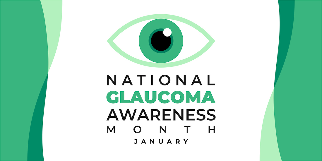 National Glaucoma awareness Month. Vector banner, medical poster with text National Glaucoma awareness Month